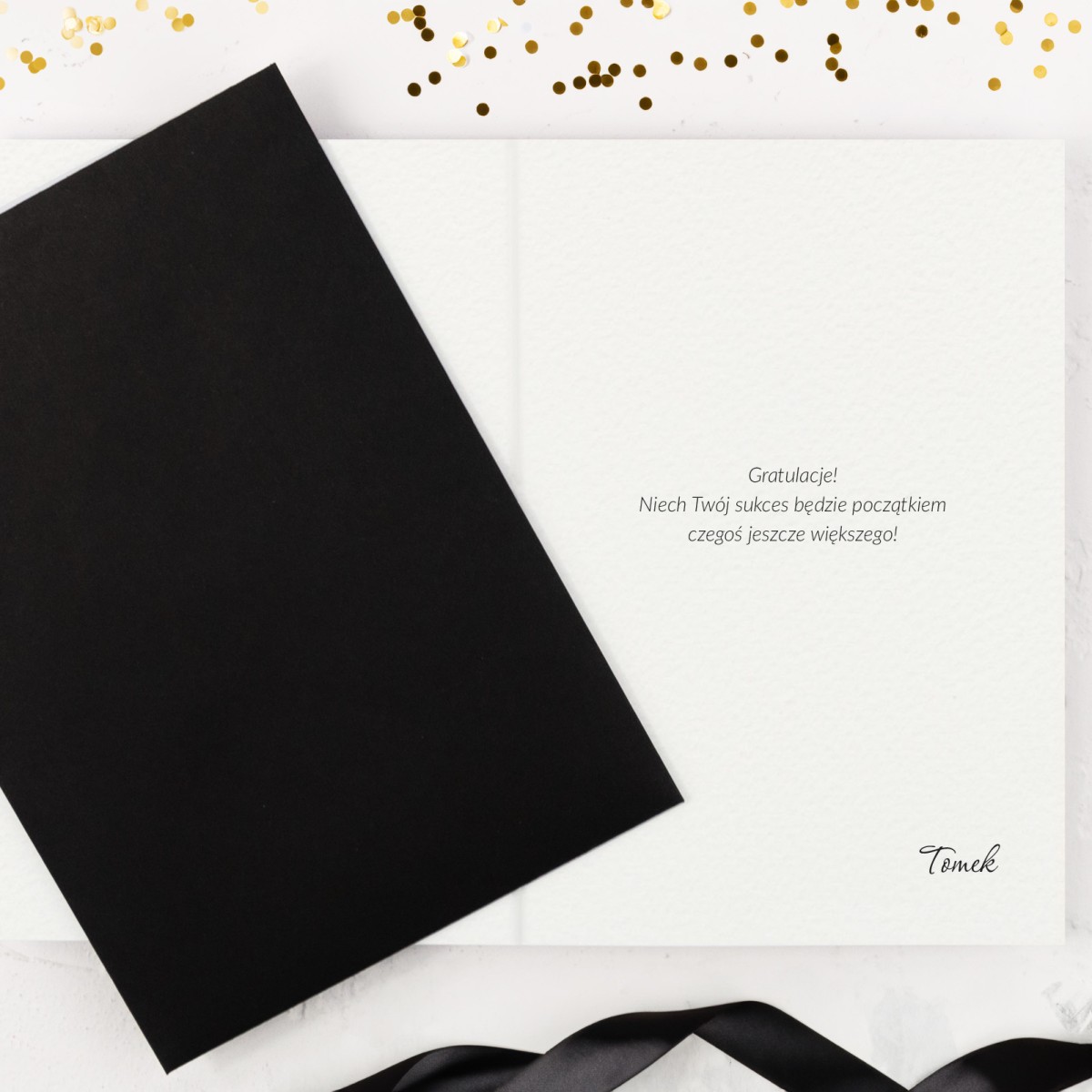 Personalizowana Minimalistyczna kartka z życzeniami z kolorowym tekstem - See You